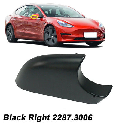 2 x Right Side Rearview Mirror Cover for 2017-2022 Tesla Model 3 Black