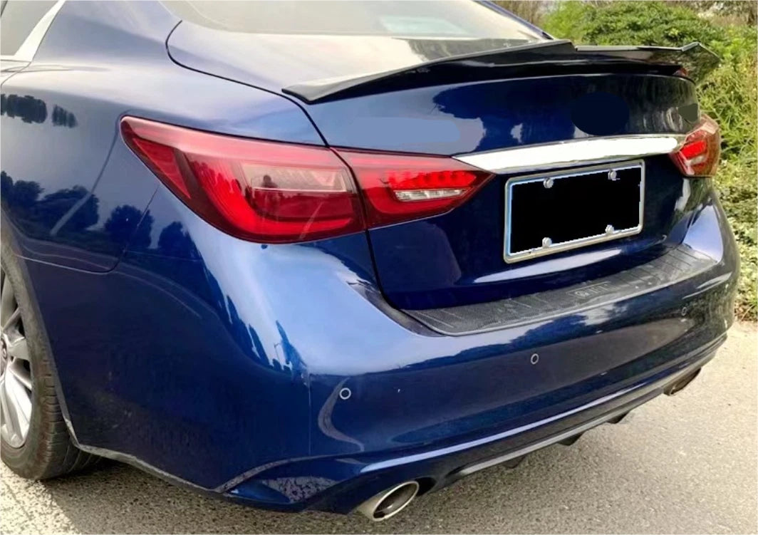 Glossy Black Rear Spoiler Wing for Infiniti Q50 Sedan 2014-2024