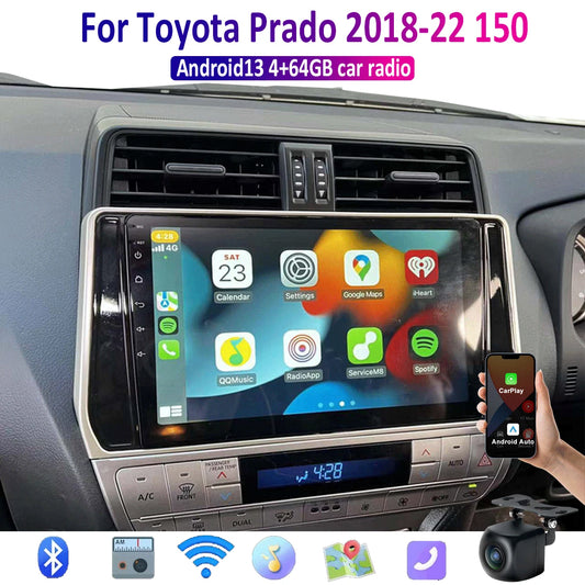 13" Car Stereo Radio for Toyota Prado (2018-2022) - Apple Carplay, Android Auto