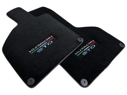 Floor Mats for Lamborghini Huracan STO 2014-2022 Black Tailored Light Blue