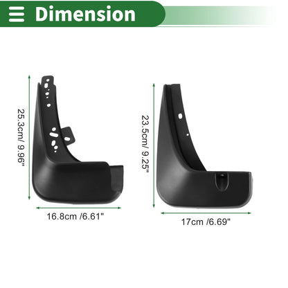 Mud Flaps Splash Guards for Chevrolet Aveo (2011-2013)