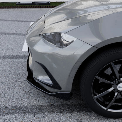 2 x Gloss Black Front Bumper Side Air Vent Trims for Mazda Miata MX-5 (2016-2025)