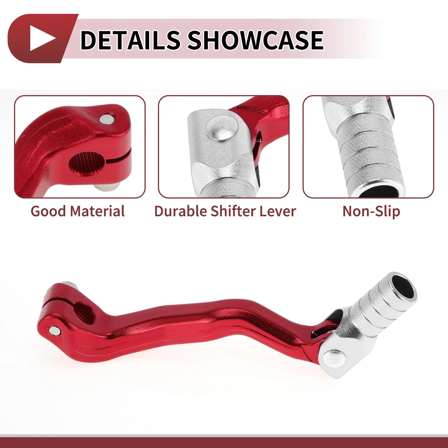 Shifter Lever / Folding / Red Silver Tone Head for Bosuer M4