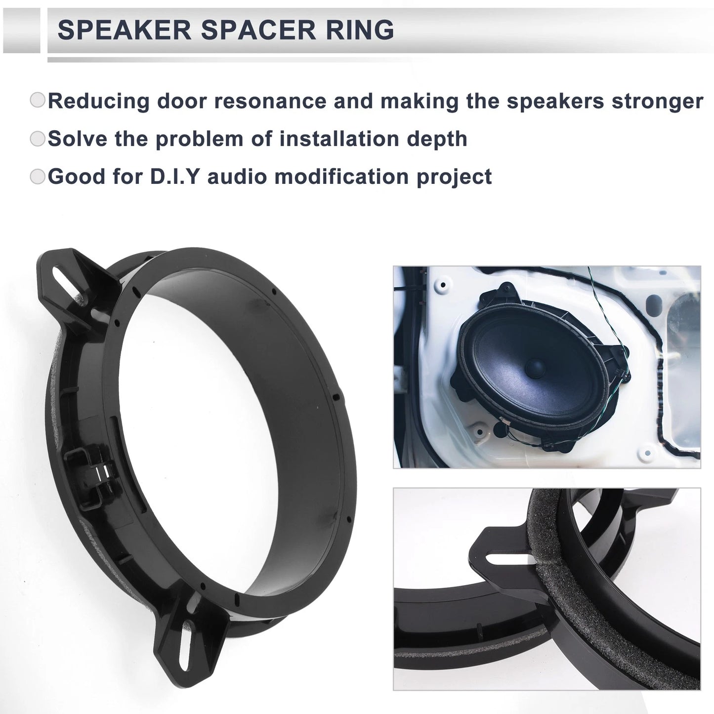 Speaker Spacer Ring Adaptor for Toyota 6"x9" to 6.5" (2)