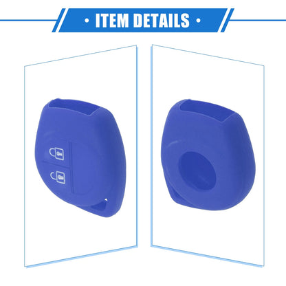 Car Remote Key Fob Case Protectors for Suzuki 2 Button Silicone Dark Blue