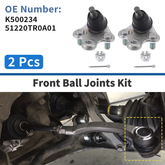2 x Front Lower Ball Joints for Honda Civic (2012-2015)