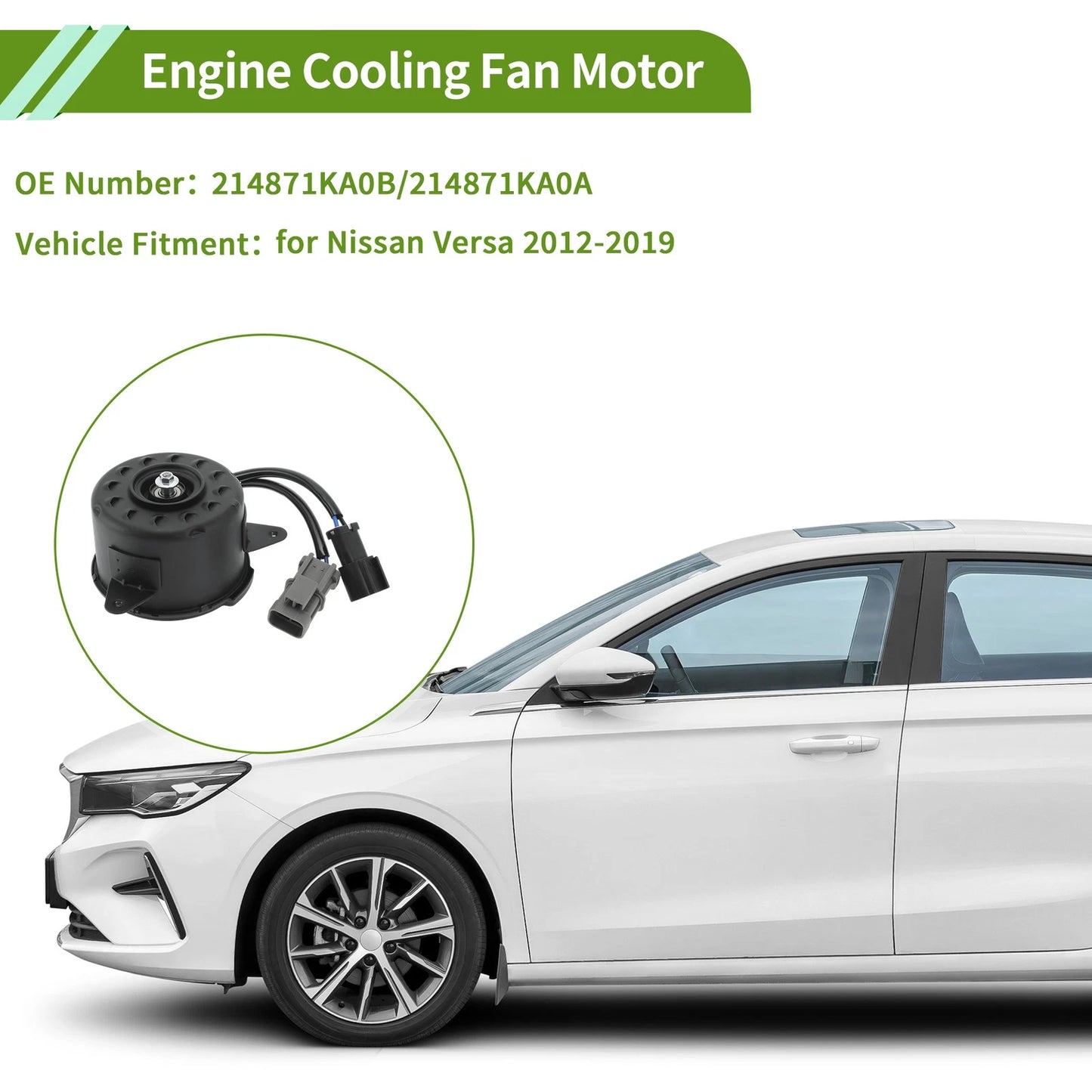 Radiator Fan Motor for Nissan Versa (2012-2019) 1 Pc