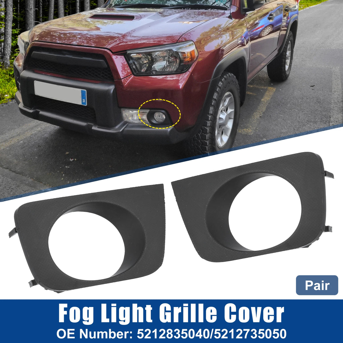 Front Fog Light Grille Cover Trim for Toyota (2016-2023)