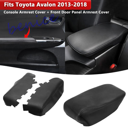 3X Lid Armrest Door Panel Cover Trim Black for Toyota Avalon (2013–2018)