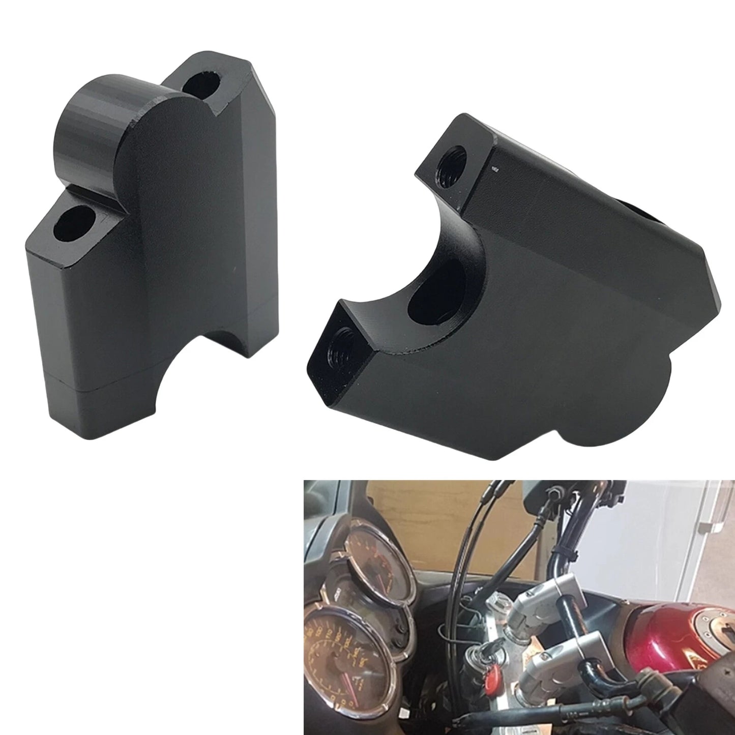 Handlebar Riser Mount Clamp Kit 2 x for YAMAHA XT1200Z (2010-2020)