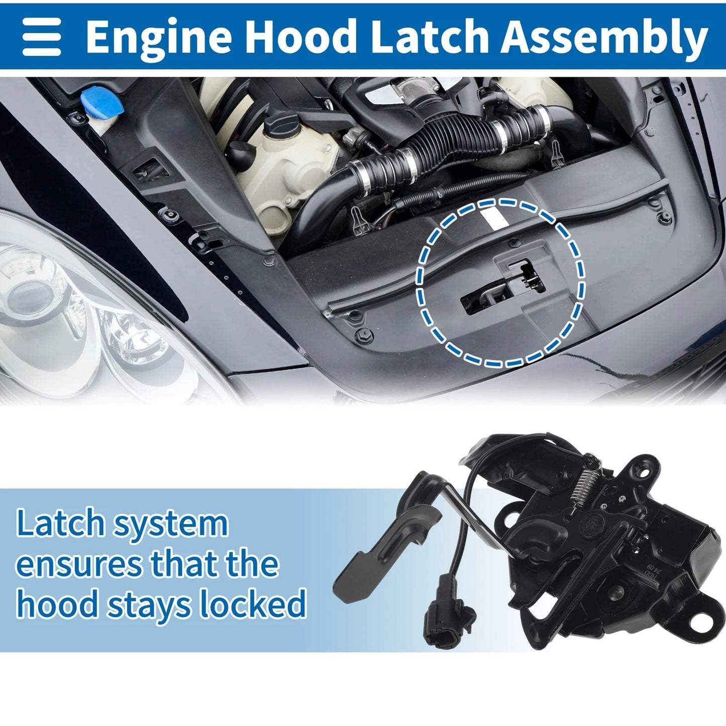 Hood Latch Assembly for Toyota Tacoma (2016-2023)