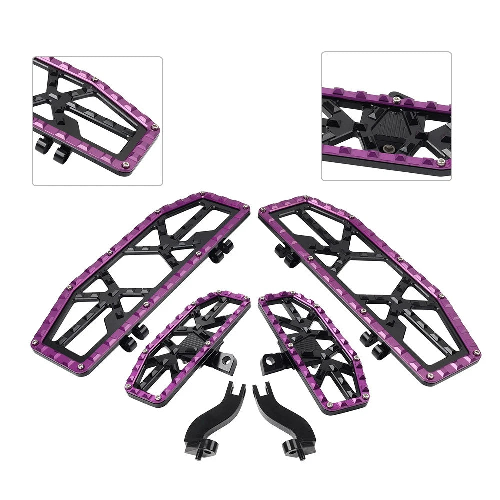Front Floorboard & Rear Foot Pegs with Mounts for Harley Touring (1993-2023)