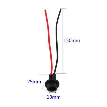 T10 Wedge LED Socket Extension DC 0V–12V for Cars