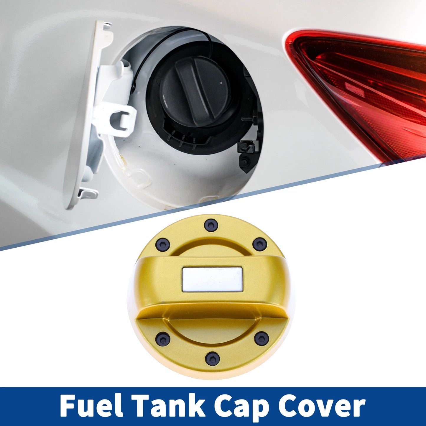 Gold Tone Gas Fuel Tank Cap Cover for Suzuki Jimny (1998-2023)