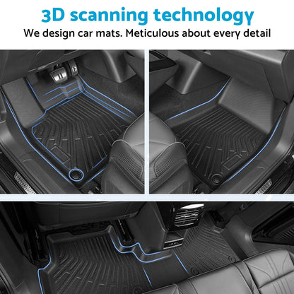 Anti-Scratch TPE Floor Mats for Ford Ranger 2022-On Dual Cab