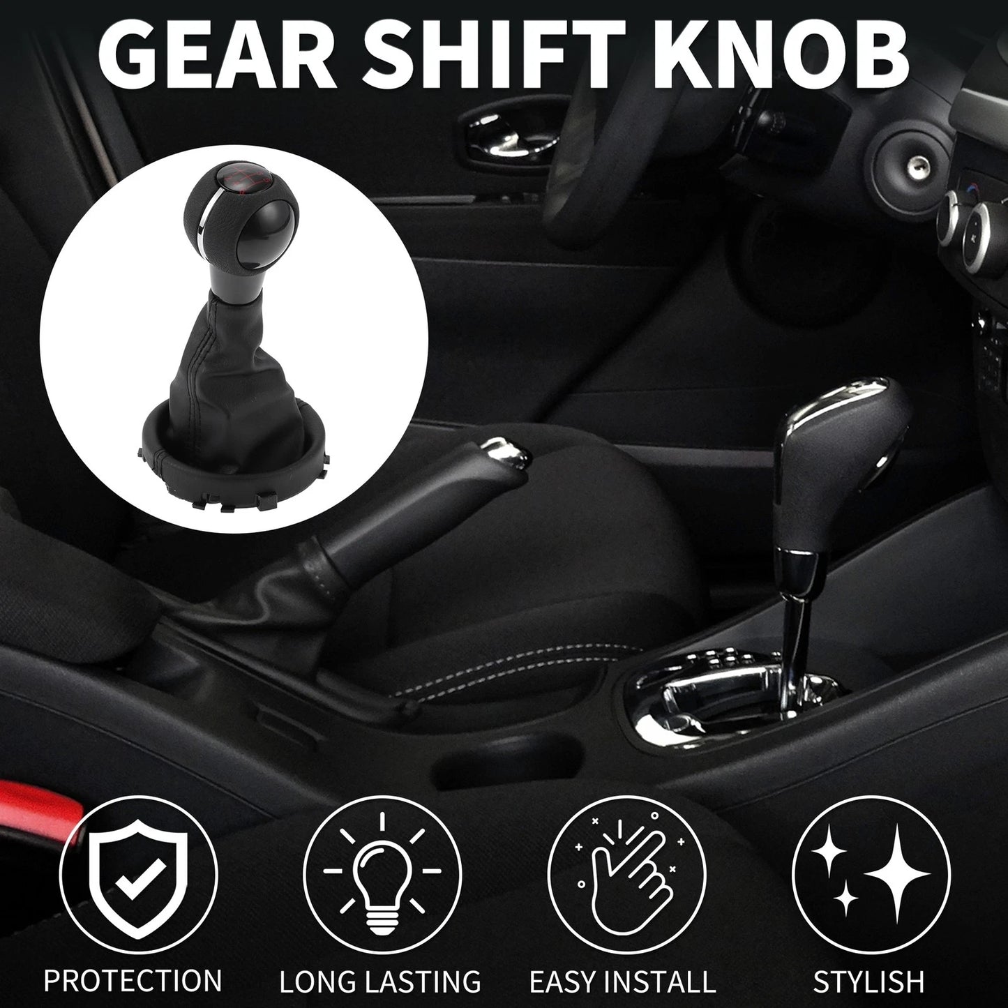 6 Speed Manual Gear Shift Knob w/ Cover for Mini Cooper F55 F56 (2014-2023)
