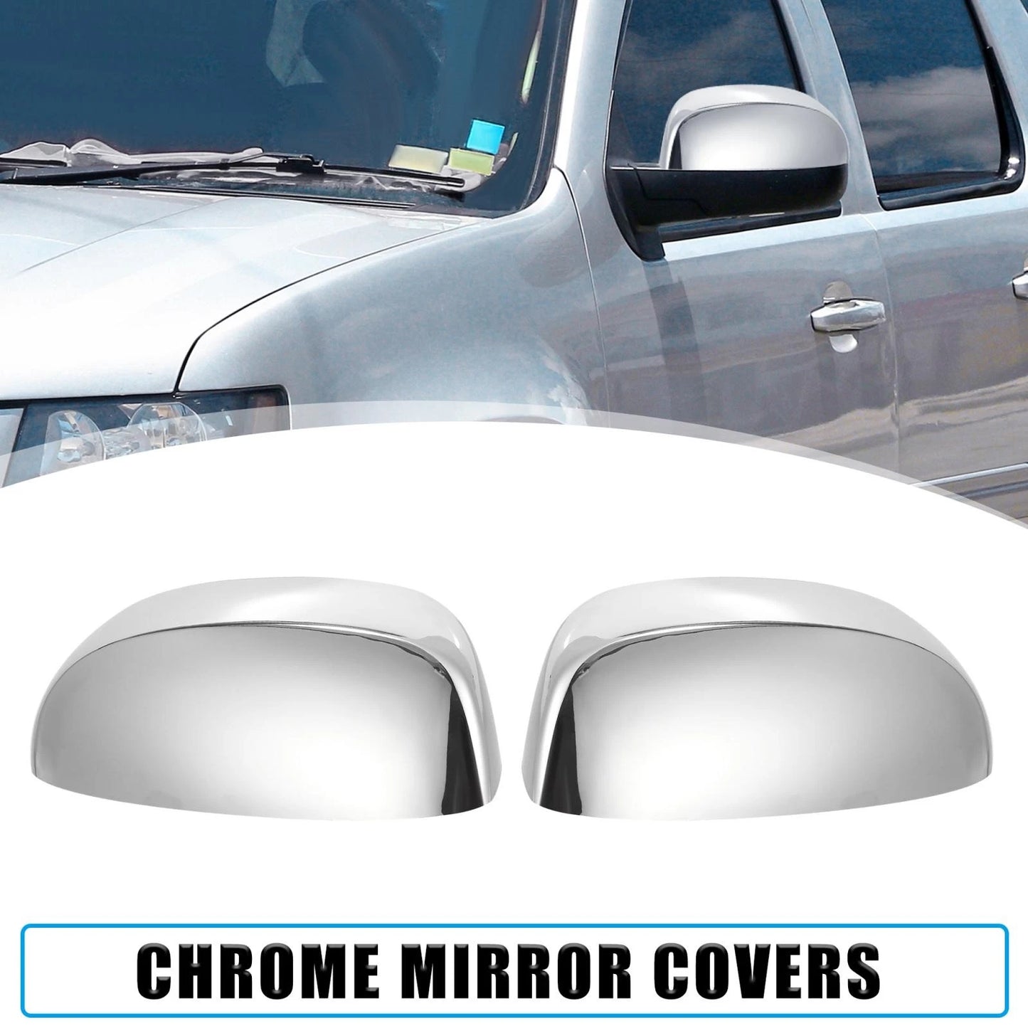 Chrome Mirror Cover Replacement for Chevy Silverado / GMC Sierra (2007-2013)