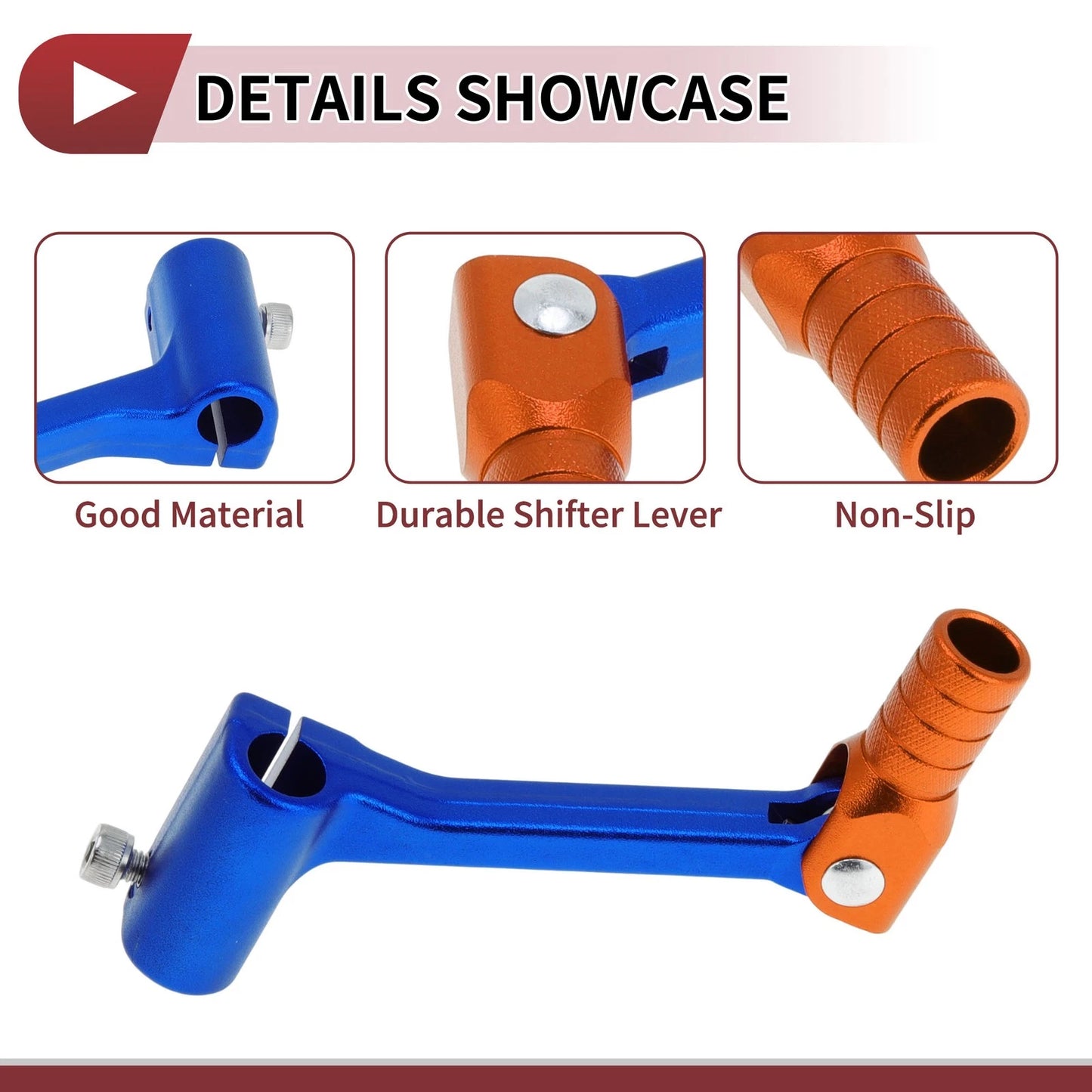 Folding Gear Shifter Lever for Bosuer Cheetah Blue and Orange
