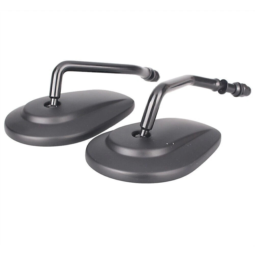 2 x Oval Universal Motorcycle Rear View Mirrors for Harley Street Bob (2007-2023)