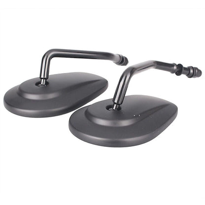 2 x Oval Universal Motorcycle Rear View Mirrors for Harley Street Bob (2007-2023)
