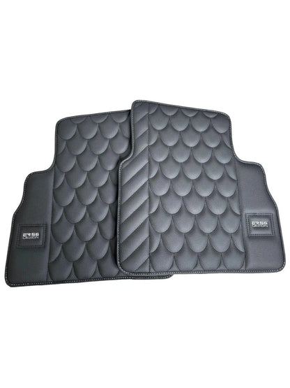 Black Leather Floor Mats for Mercedes Benz G-Class W463 (2018-2023)