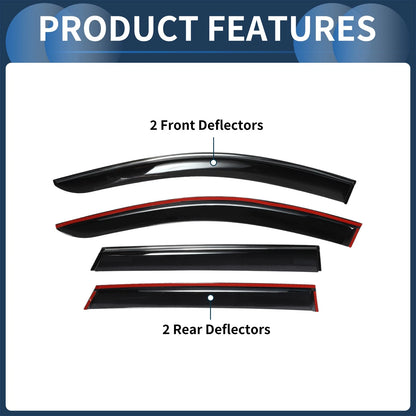 Window Deflectors 1 Set for Kia Sorento (2016)