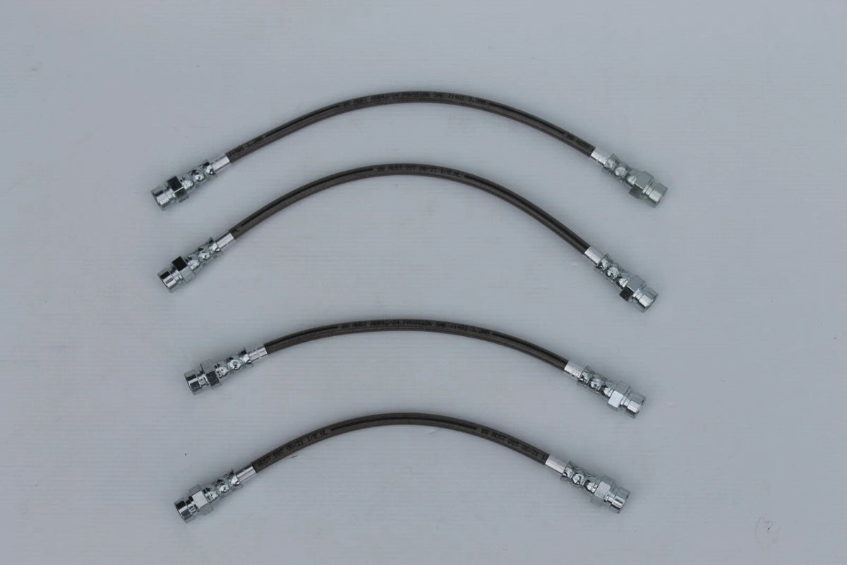 Braided Brake Hose Set (4) for VW 1600 Beetle 1973-1975