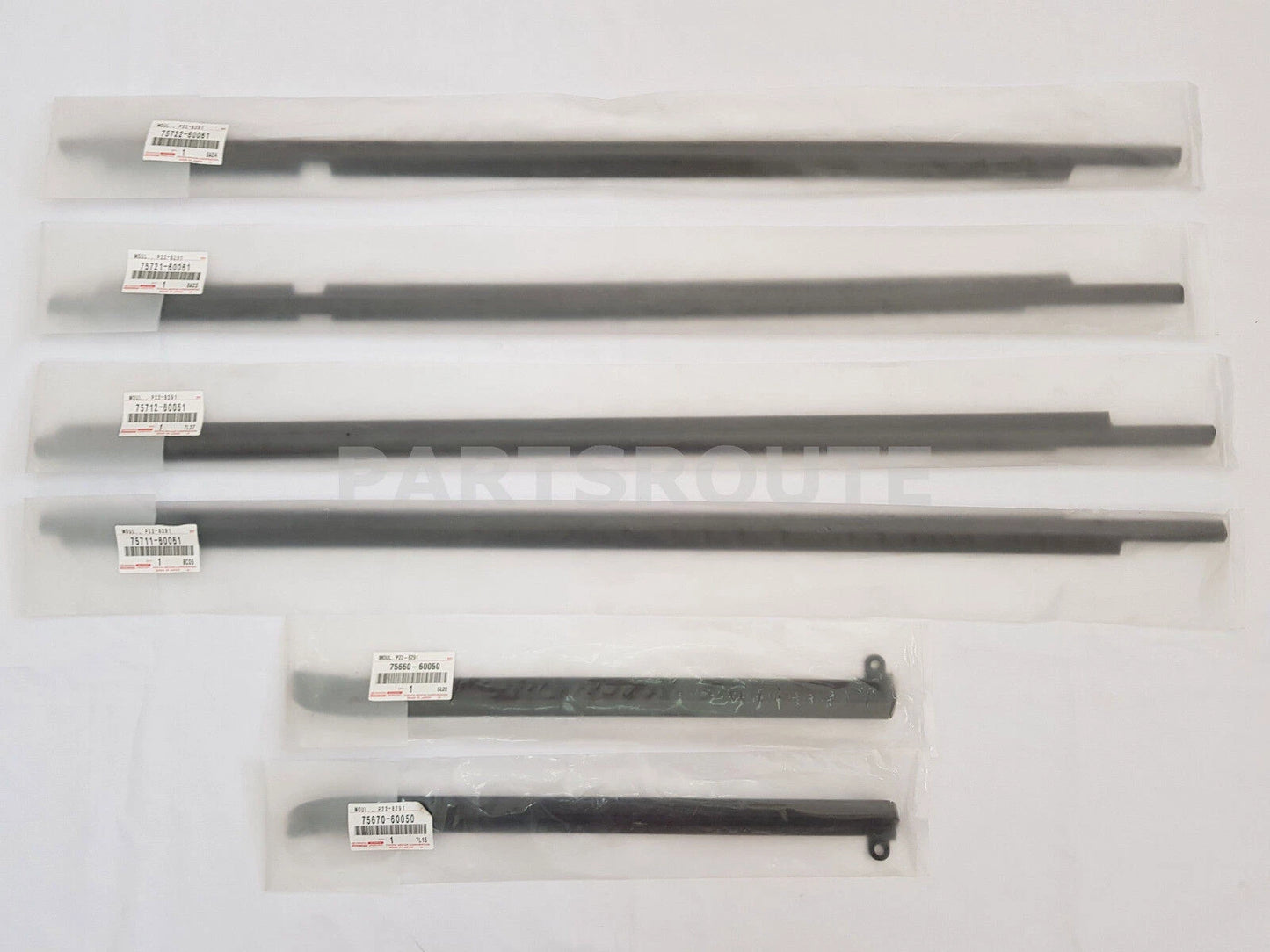 Quarter & Door Belt Moulding Matte Black for Toyota Prado GX470 (2003–2009)
