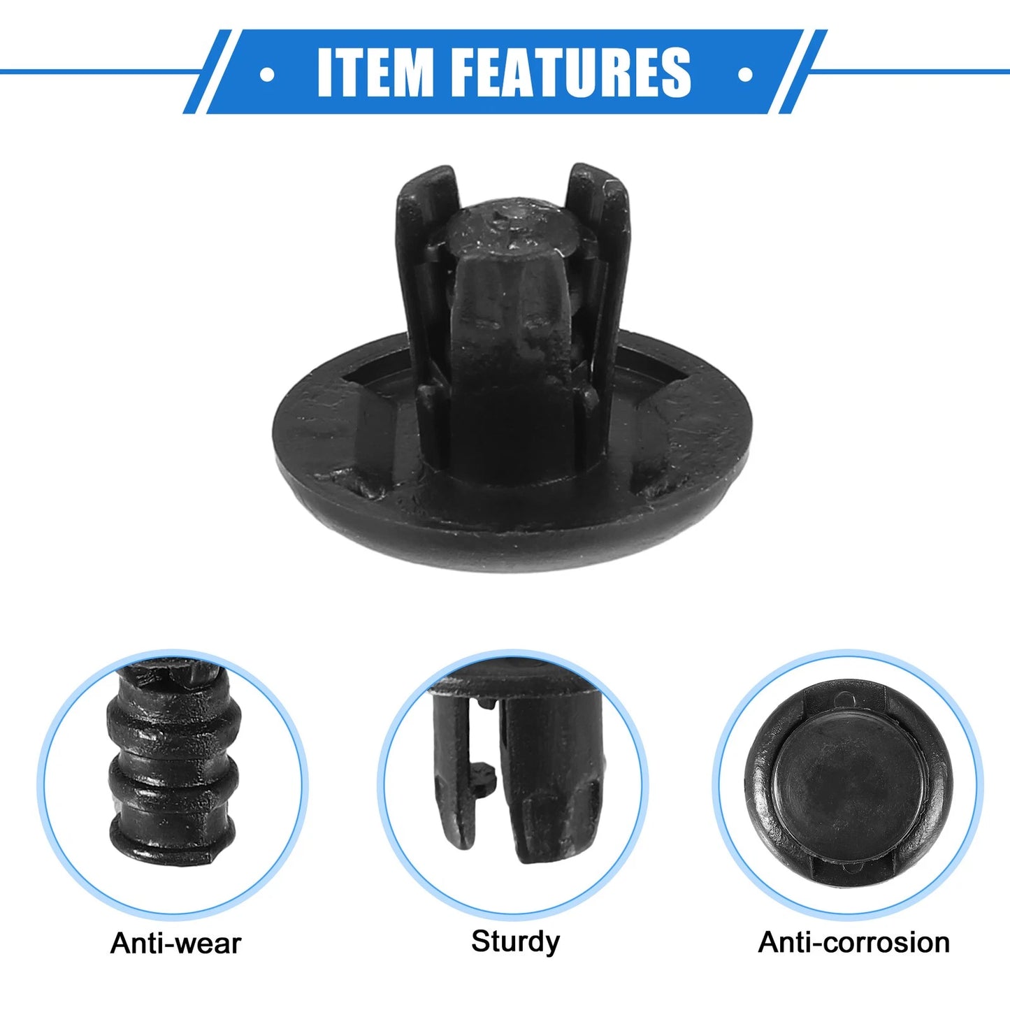 Fender Liner Clips 20 x for Honda - Plastic Black Automotive Clips