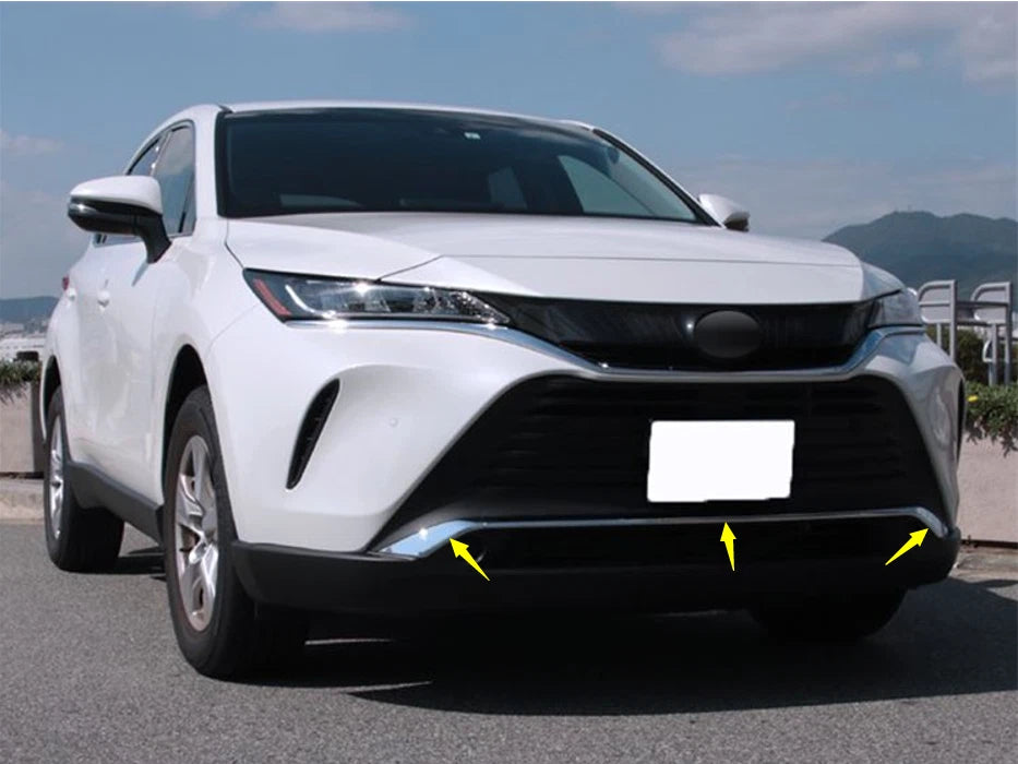 Front Bottom Bumper Chrome Molding Trim for Toyota Harrier Venza (2020-2023)