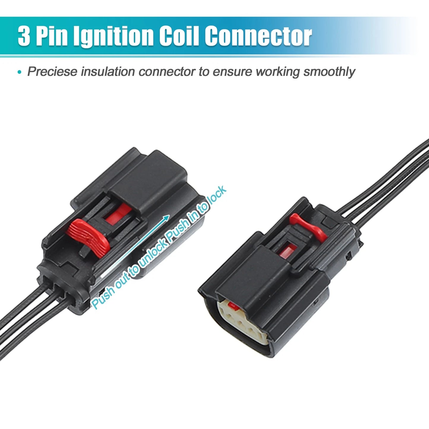 Ignition Coil Connector Pigtail Harness for Ford Flex, Lincoln (2009-2019)