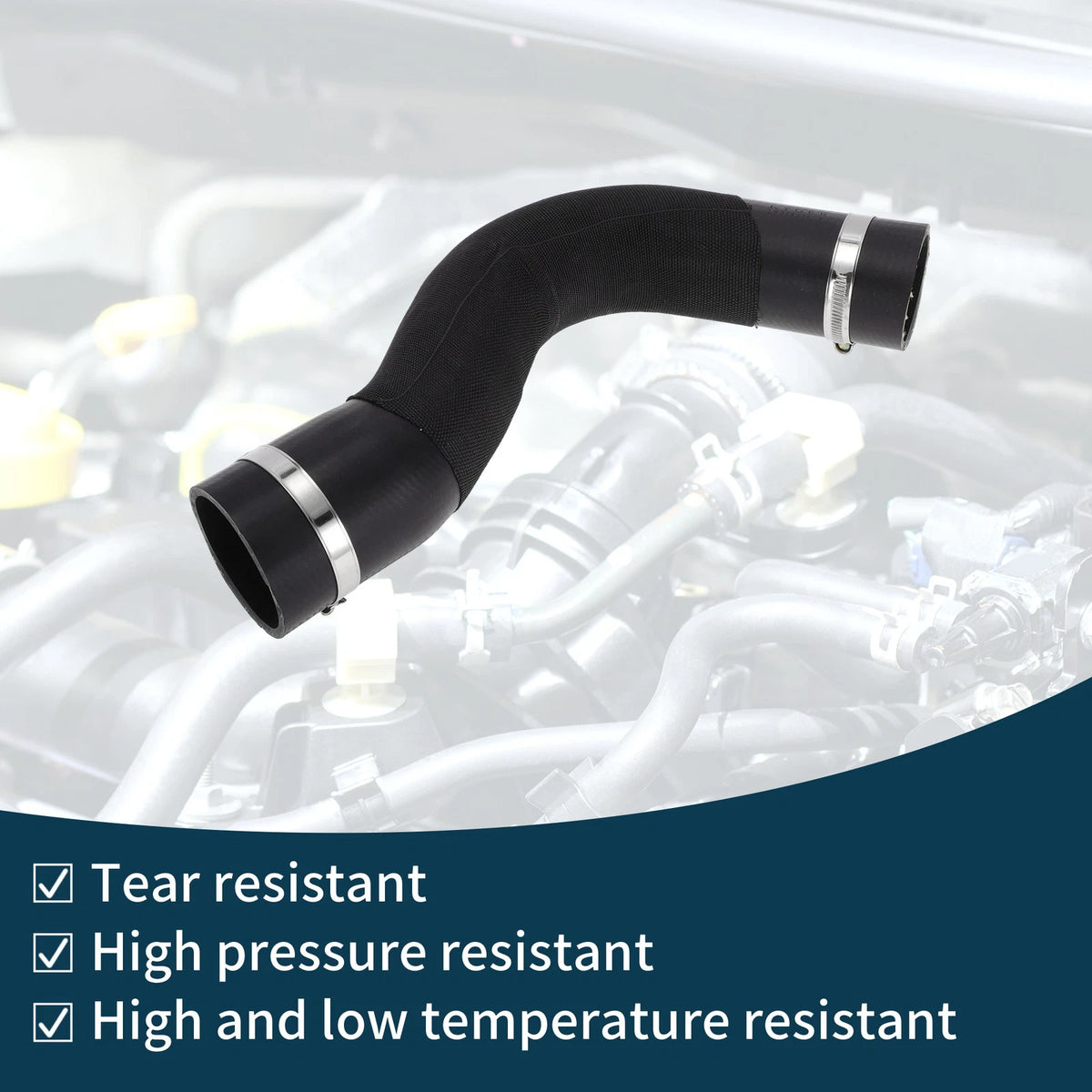 Radiator Hose for Land Rover Discovery Sport (2015-2019) Rubber Black 1Pc
