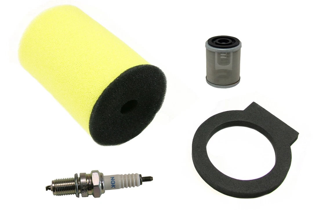 3-pc Air & Oil Filter & NGK Spark Plug for Yamaha Kodiak 400 4x4 (1993–1999)