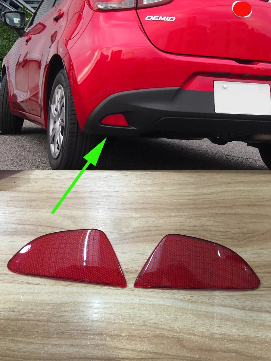 Rear Fog Light Reflection Board for Mazda 2 DEMIO 2015-2017 Red