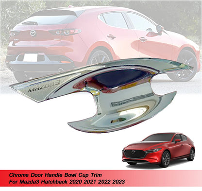 Chrome Door Handle Bowl Cup for Mazda3 Hatchback (2020-2023)