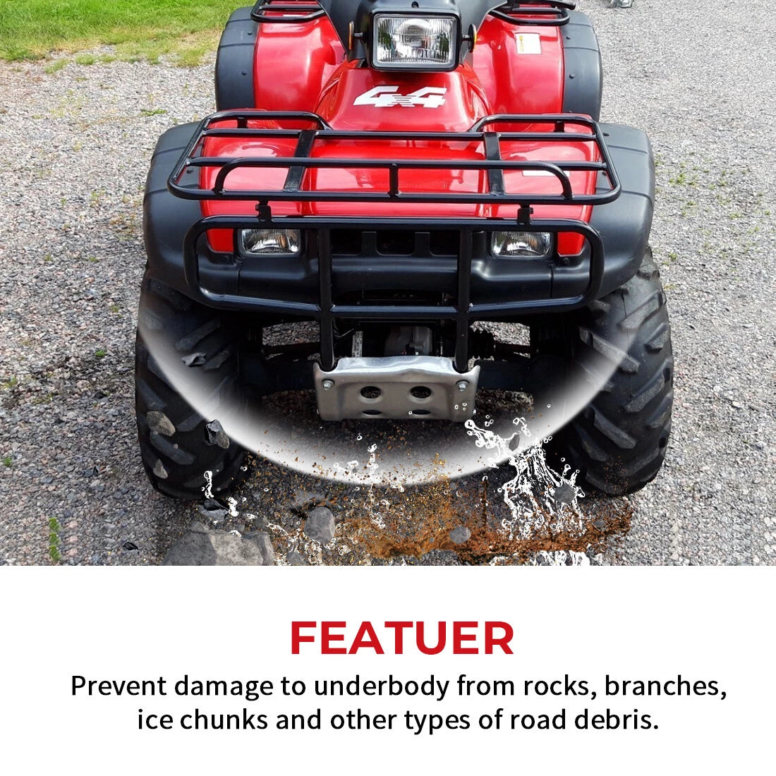 Front skid plate for Honda TRX400 TRX450 FourTrax Foreman ES S 4x4