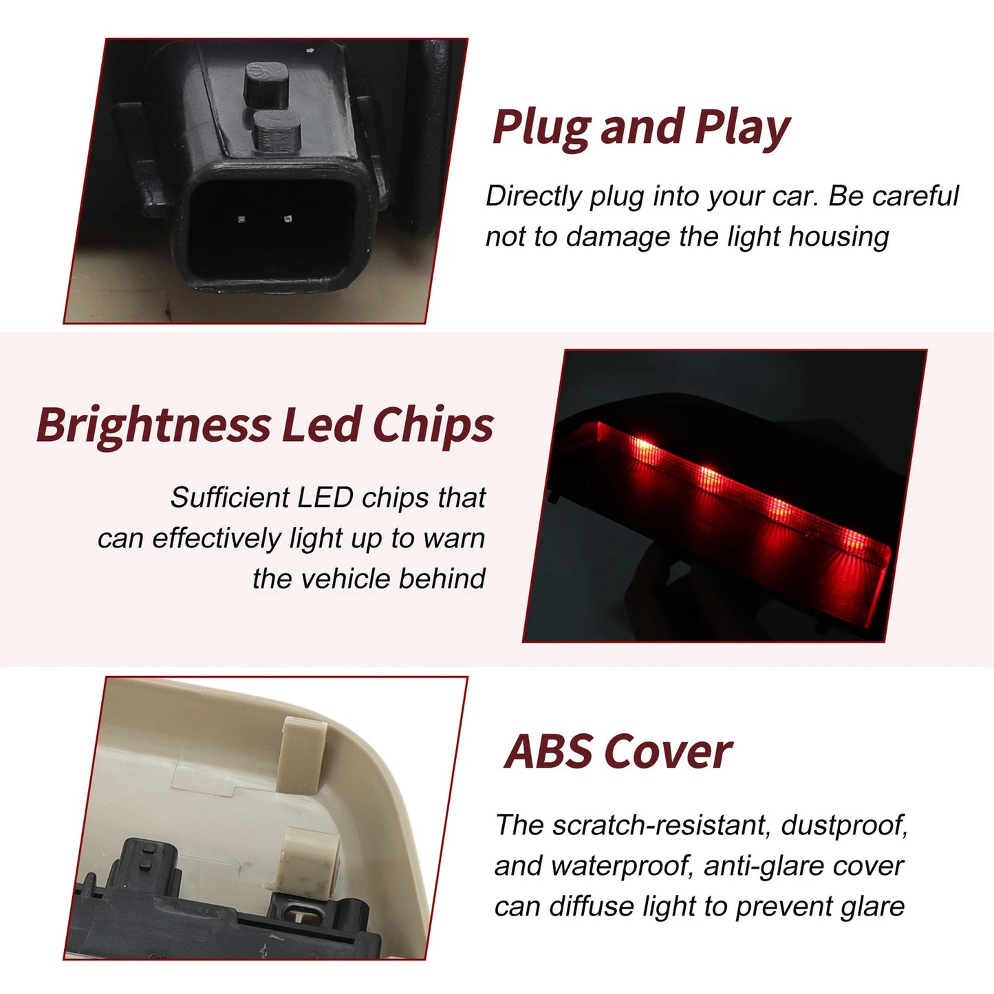 High Mounted LED Third Brake Light for Nissan Altima (2013-2018)