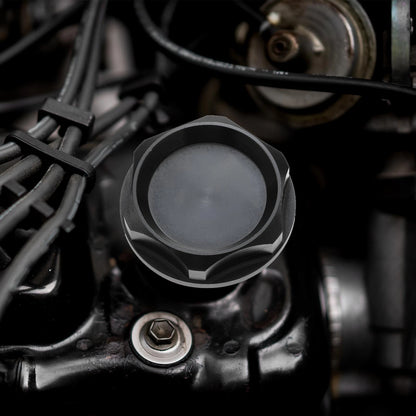 Black Aluminum Alloy Engine Oil Filler Cap Cover for Mitsubishi
