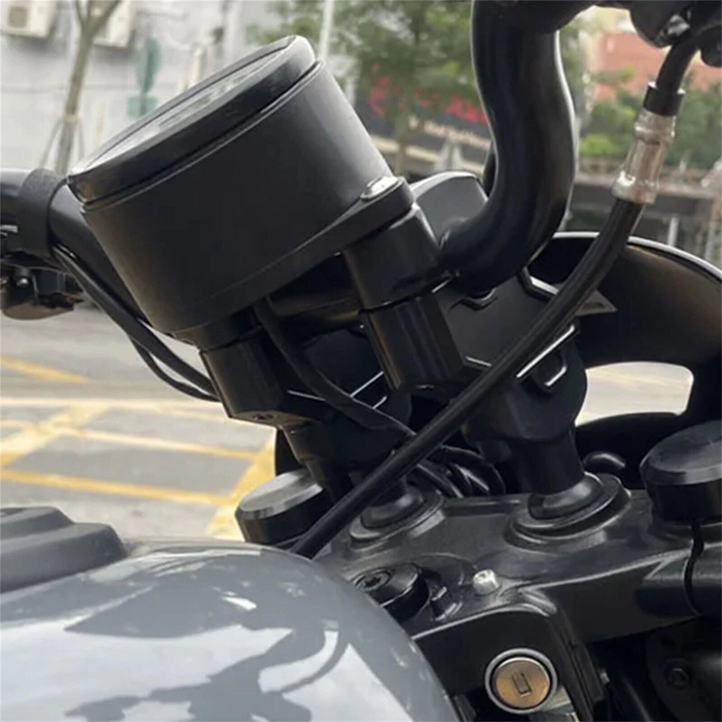 Black Handlebar Risers Clamps for Harley Nightster 975S (2022)