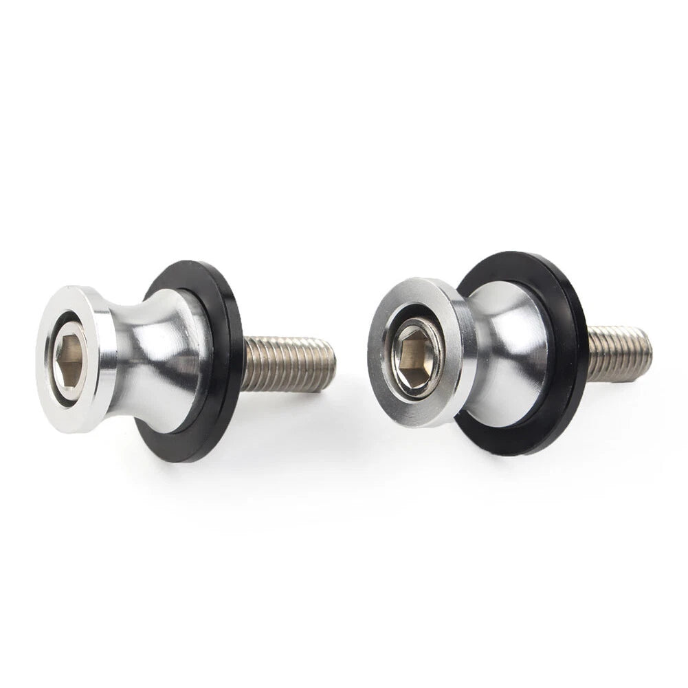 10mm Swingarm Spools for KAWASAKI ZX6R (1998-2011) - Silver Slider Set