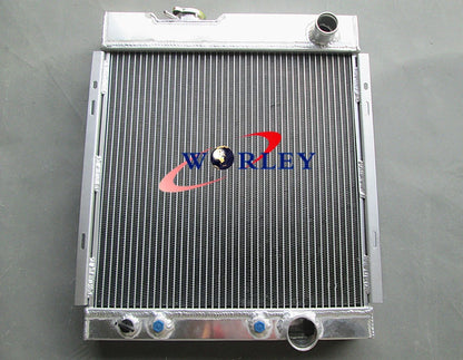 56mm Aluminum Radiator & 16" Fan for Ford Mustang V8 289 302 (1964-1966)