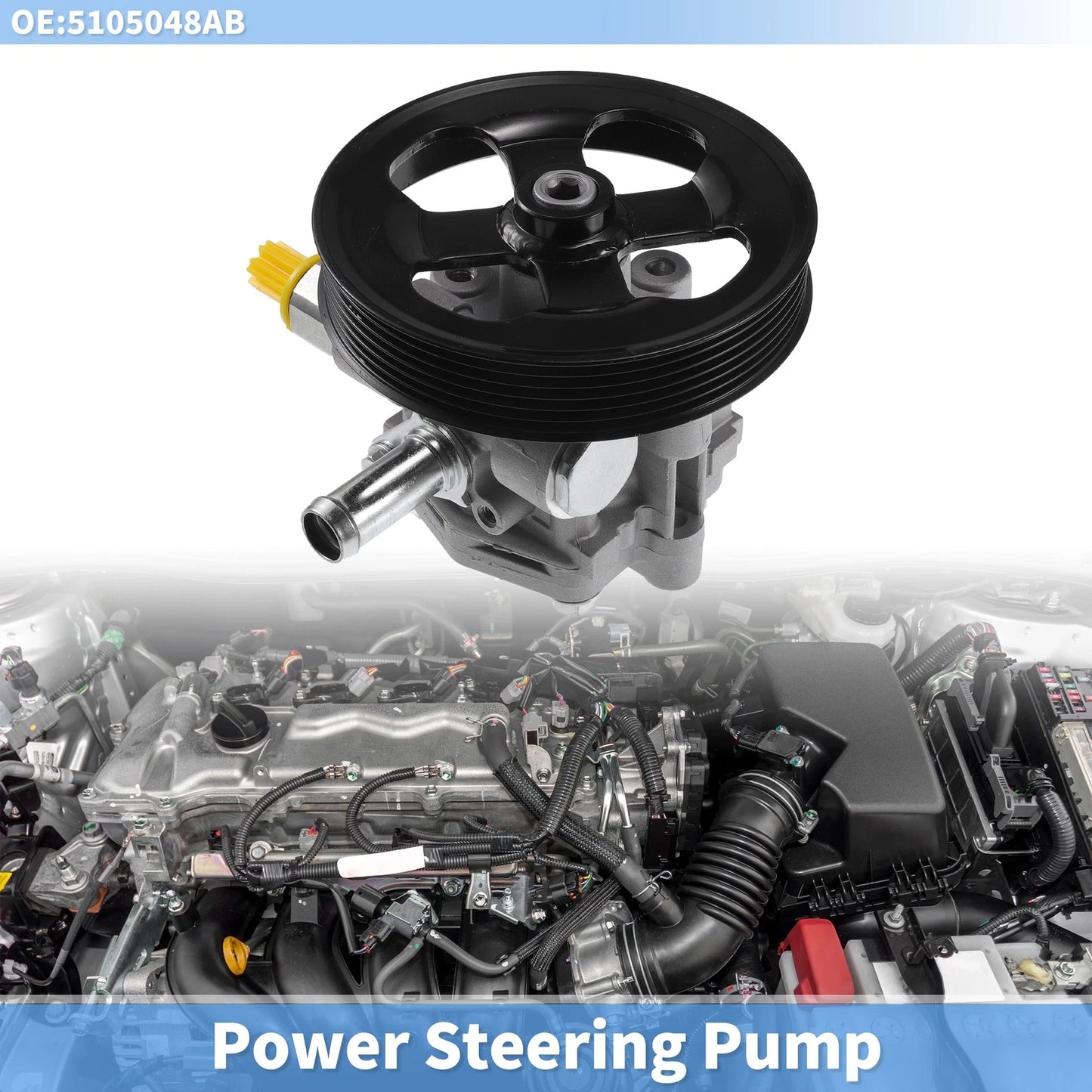 Power Steering Pump Power Assist Pump for Dodge Caliber (2007-2012)