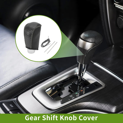 Shift Knob Cover Carbon Fiber Black Grey for Toyota Corolla (2009-2013)