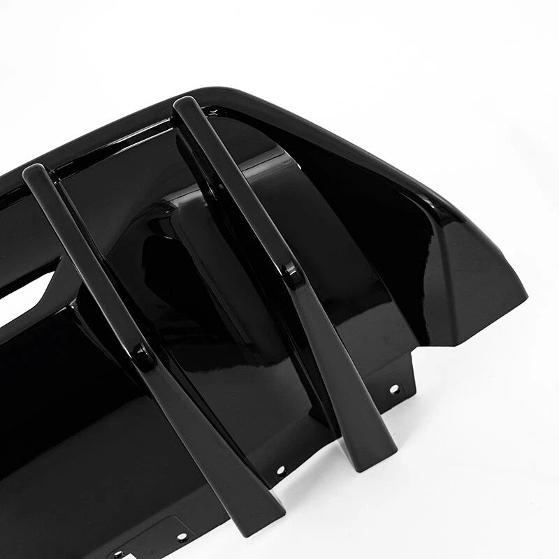 Glossy Black ABS Rear Bumper Diffuser Spoiler for Ford Mustang GT (2024+)