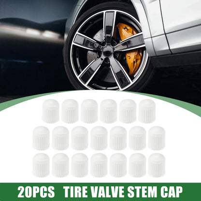 20pcs 12mm Universal Tire Valve Stem Caps for Cars & Motorcycles