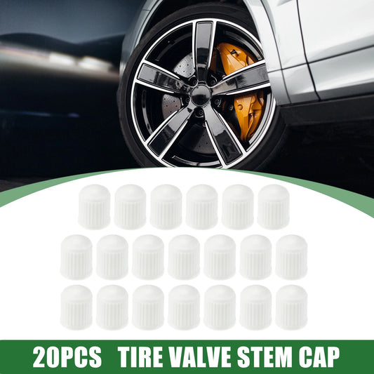 20pcs 12mm Universal Tire Valve Stem Caps for Cars & Motorcycles