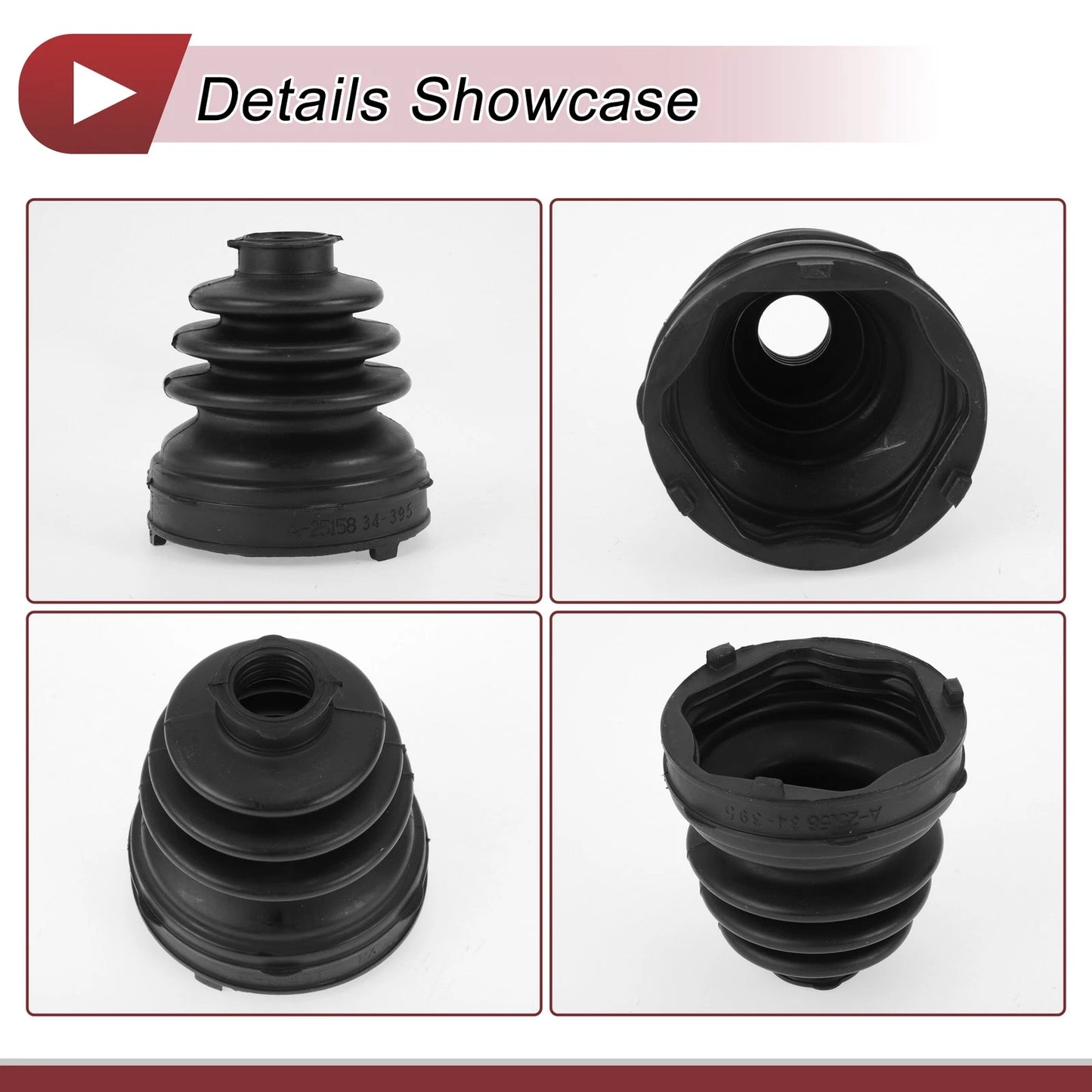 Inner CV Joint Boot Kit with Clamps for Honda Civic (2006-2011)