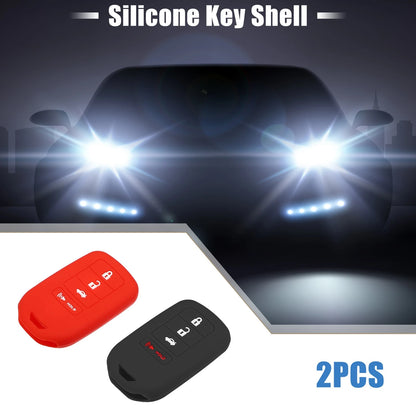 Smart Key Fob Cover  for Honda Accord EX EXL EX-L (2013-2018) Black Red