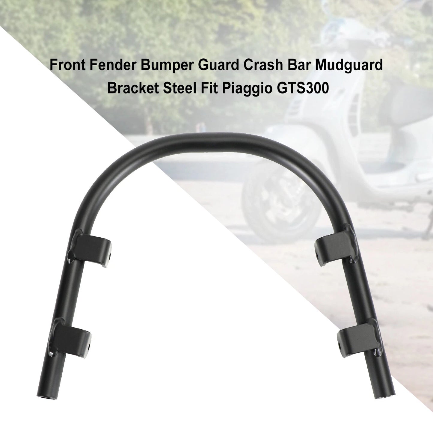 Bumper Protection Front Fender Black for Piaggio Vespa GTS (2008-2023)