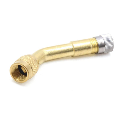 2 x Gold Tone 135 Degree Tire Valve Extension Adapter for Car Motorcycle